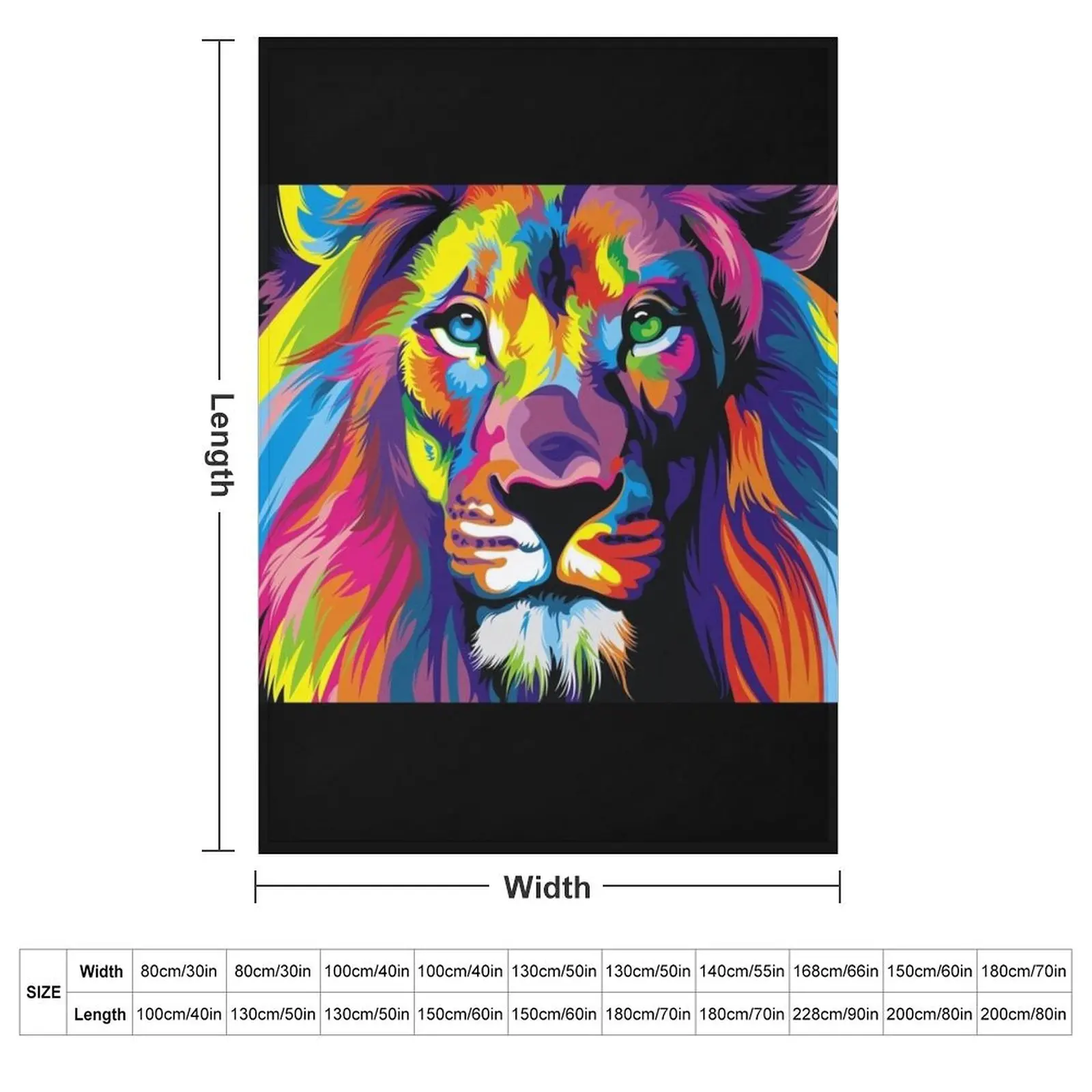 Banksy Rainbow Lion Graffiti Pop Art Painting Throw Blanket decorative Vintage christmas decoration Blankets