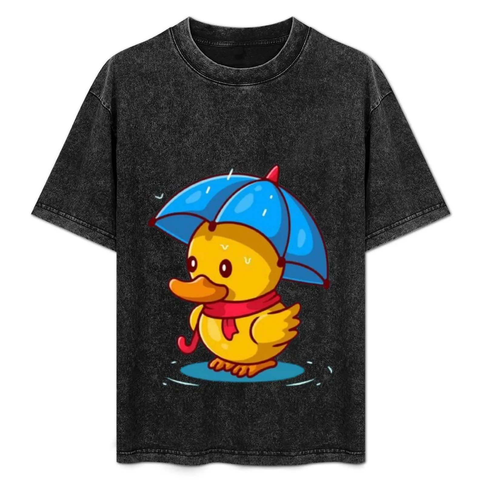 

Baby duck with umbrella T-Shirt Holiday Simple Tee Shirt