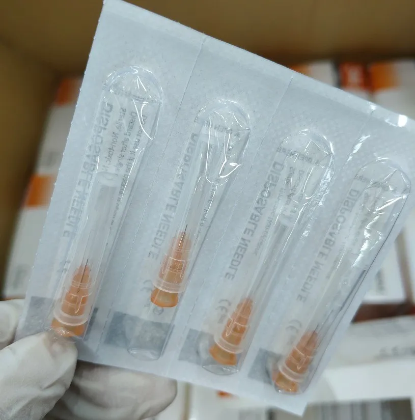 100Pcs/Box Tattoo Small Painless Beauty Needle 30G13MM 32G4MM 34G8MM 29G13MM Superfine Sterile Injector Needle Eyelid Tools