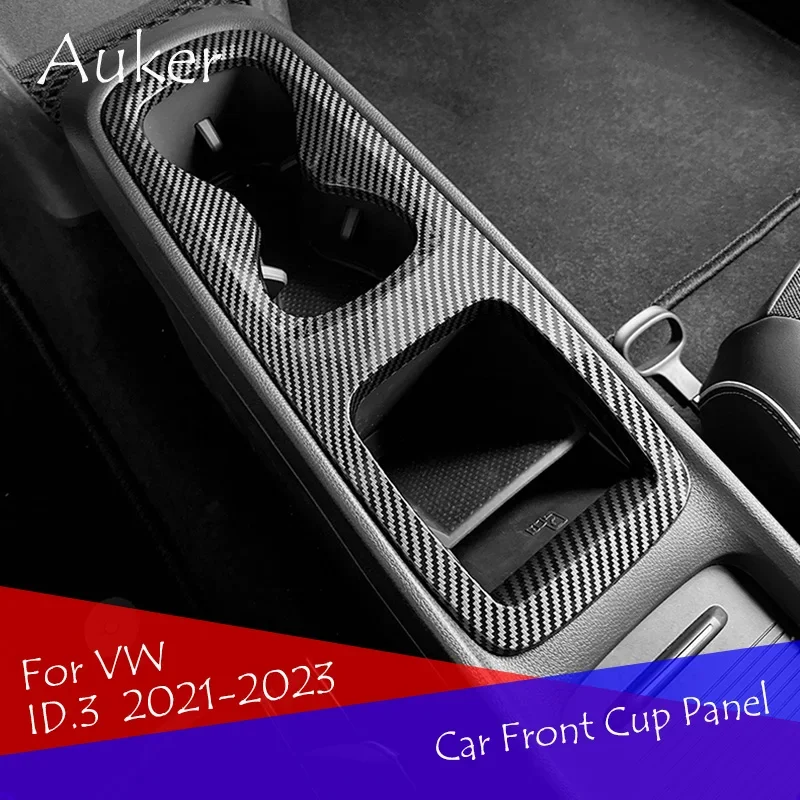 Car Front Cup Holder Frame For VW ID.3 2022 2023 2024 Trim Cover Stickers Bezel Strips Garnish Styling Accessories