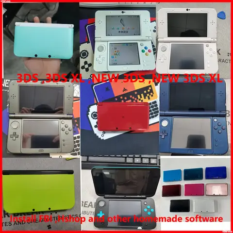 100% Original reabastecido nuevo 3dsxl 3DS 3DSXL 3DSLL consola de juegos portátil juegos gratis zalda super smash bros pokemon nitendo 3ds