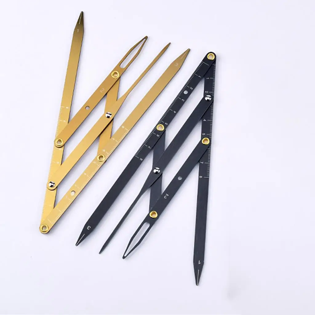 Stainless Steel Eyebrow Measurement Ruler Permanent Makeup Stencil Golden Ratio Caliper Makeup Tools