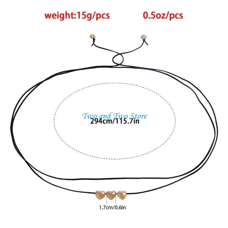 حزام خصر بقلادة على شكل قلب للفتيات من HX6F لمجوهرات الخصر للجسم للولائم