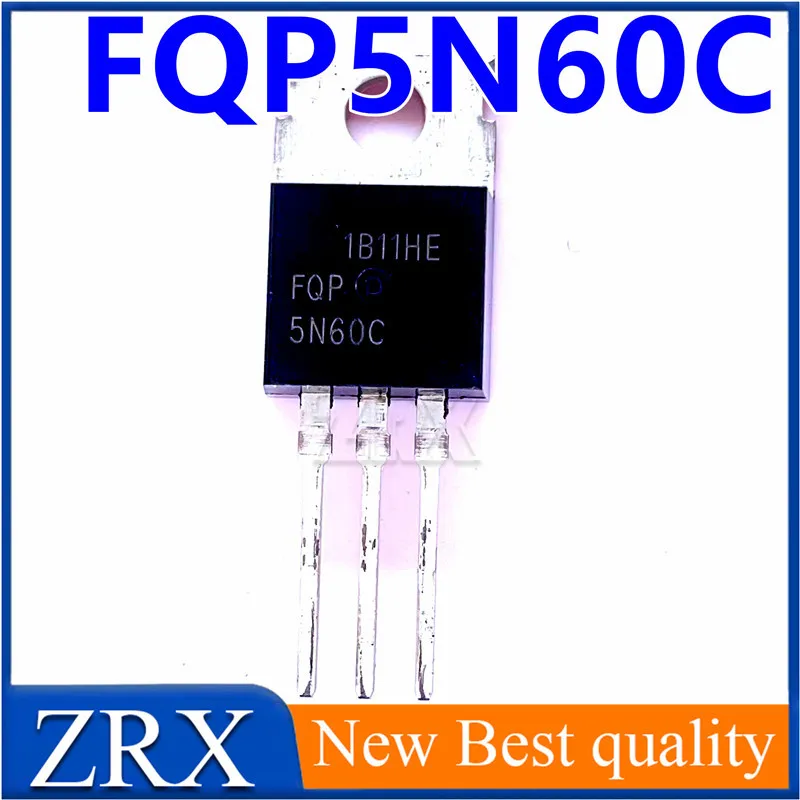10Pcs/Lot New FQP5N60C FQP5N60 inline iron head TO-220 MOS field-effect transistor 5A600V In Stock