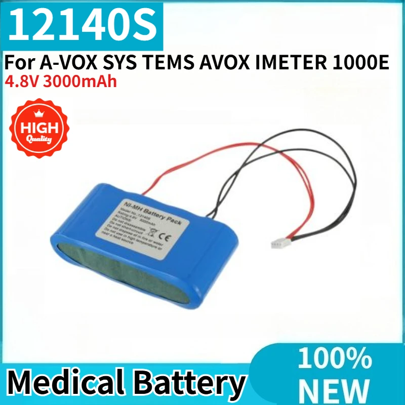 12140S B11406 High Quality Medical Battery 4.8V 3000mAh for A-VOX SYS TEMS AVOX IMETER 1000E Brand New Replacement Battery