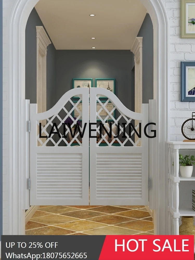 Simple Bedroom Split Indoor Free Denim Door Solid Wood Fence Aisle Corridor Entrance Door