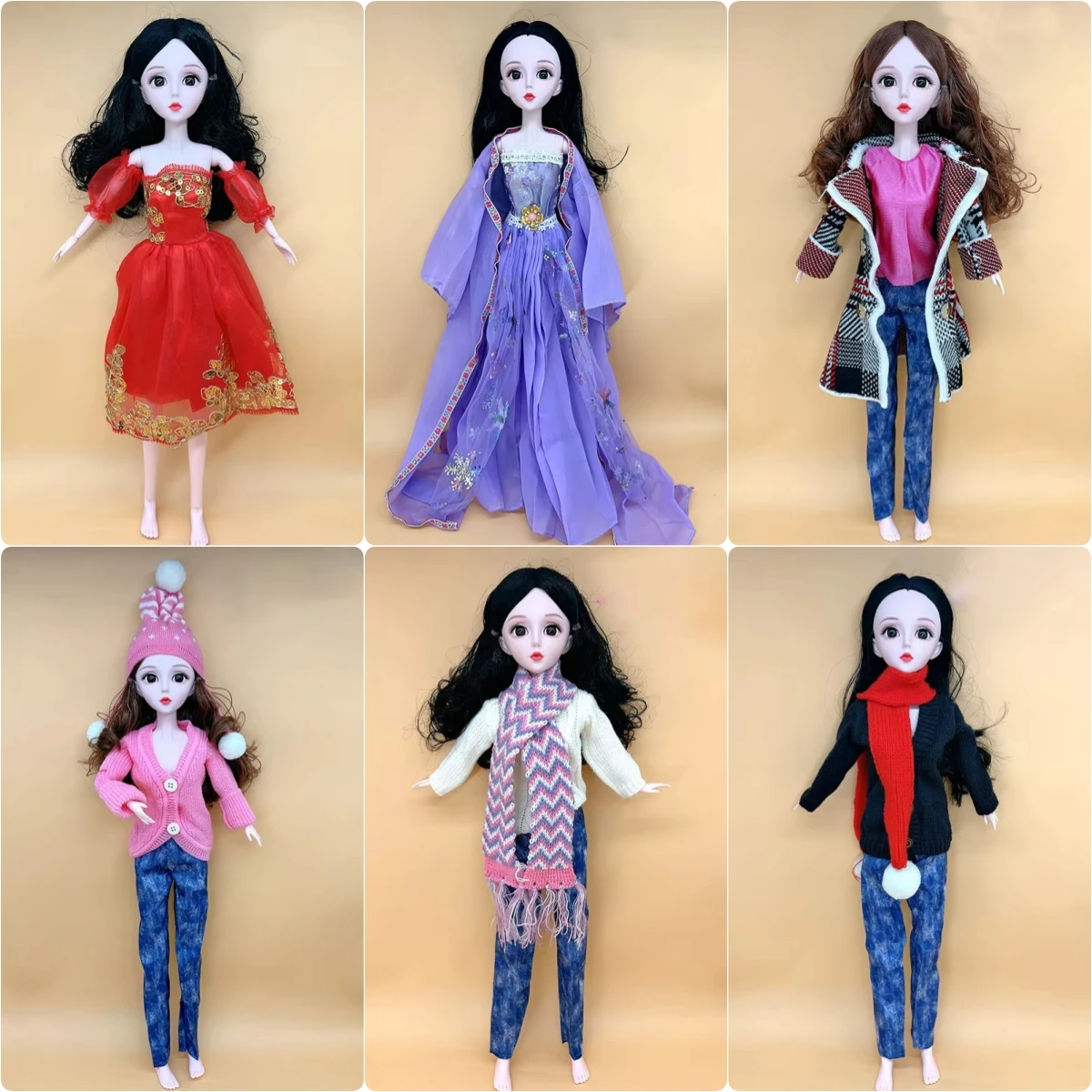 

22 Inch 60cm 1/3 BJD Doll Fashionable Long Hair Doll Girl Toy Surprise Gift