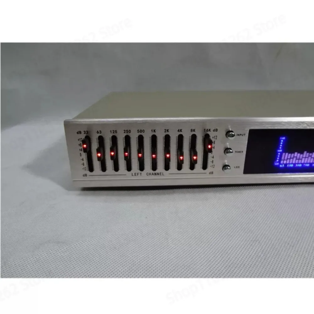 Dual 10 band bluetooth stereo high mid low tone adjustment equalizer hifi home EQ tuner kit set tool pack