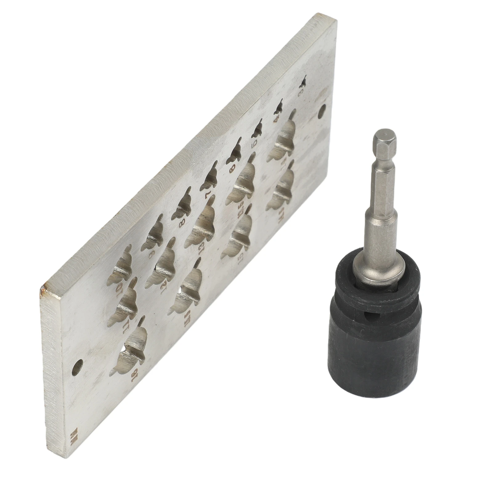 Dowel Making Tool Dowel Plate Silver Metal Jig For Versatile Metric Measurements Professional Woodworking Equipment