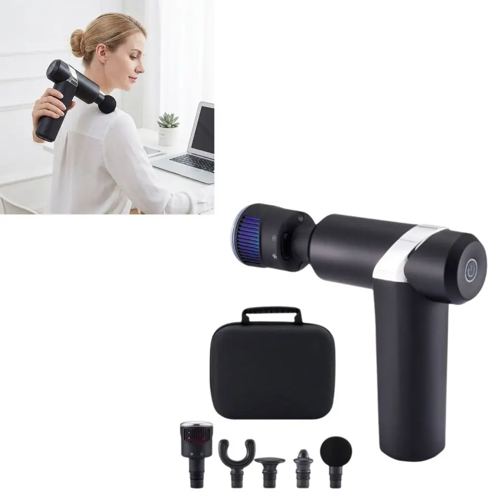 Mini Hot Cold Function Muscle Massager Rechargeable Handheld Body Massager Tissue Intelligent Facial Massager Muscle Relaxation