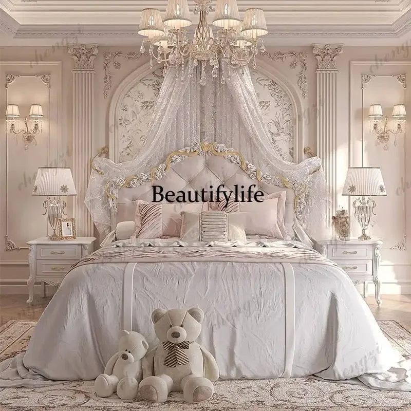 G153 White Soft Double Bed Couples Australia Style Storage Modern Double Bed Luxury Japanese Wooden Camas De Dormitori Furniture