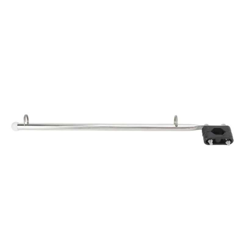 390mm/15.35in Marine Rail Type Flag Pole Adjustable Stainless Steel For Boats Yachts Sailboats Speedboats