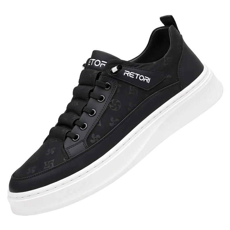 

2025 Men's New Black Vintage Sneakers - Retro Trendy, Lightweight & Versatile for Casual & Sporty Wear