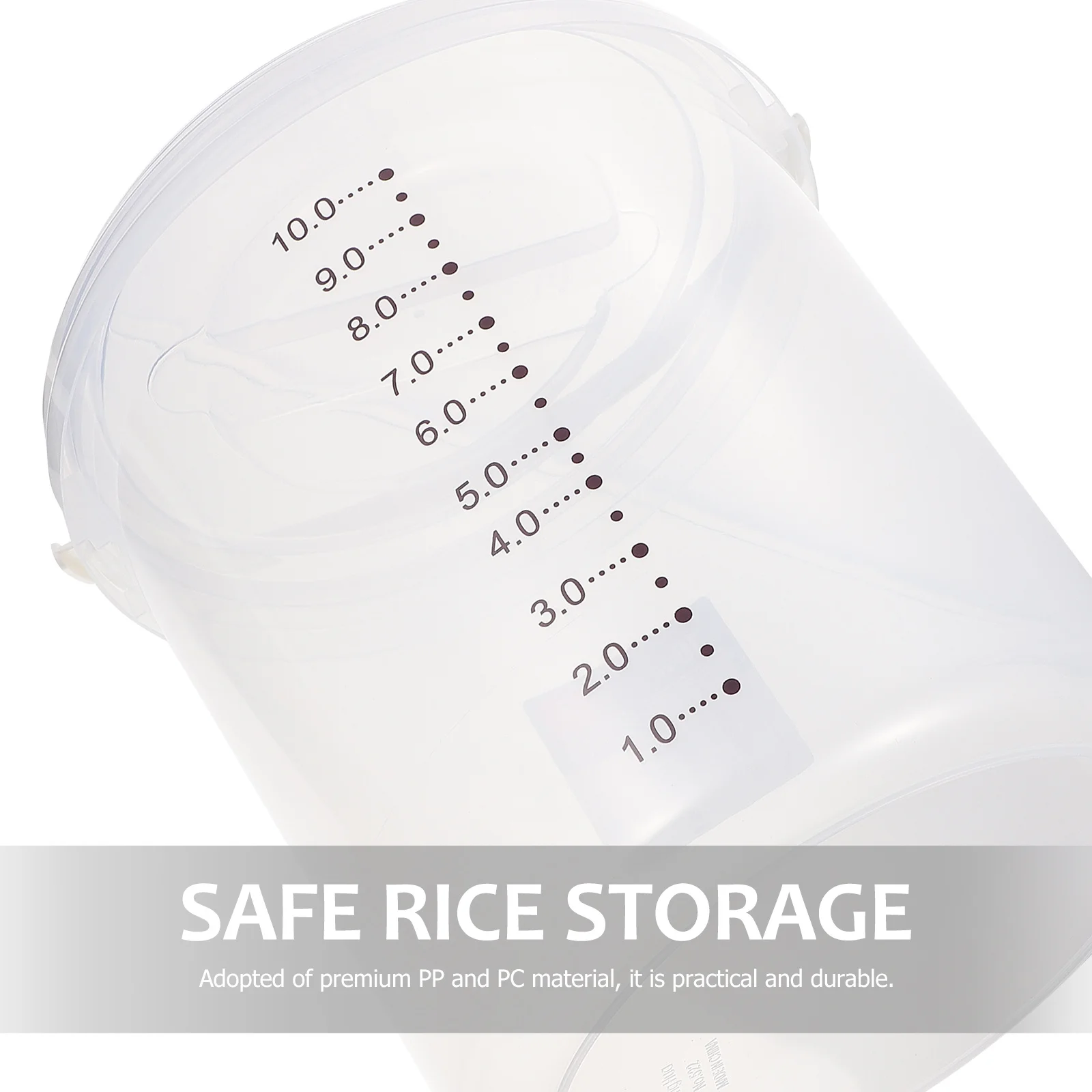 

1Pcs Rice Storage Bucket White Moisture Proof Food Grade Container for Rice Flour Grain Storage Organizer