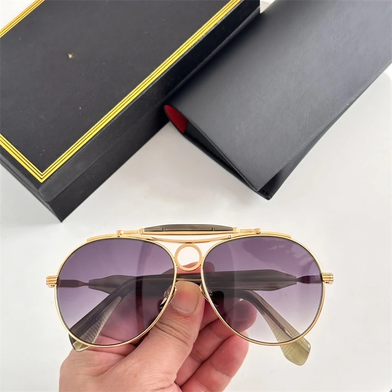 JMMASP Sunglasses Big Round Pilot Alloy Women Sunglasses Male Outdoor Fashion Luxury Fashion New Eyewear 2025 Fashion Trend