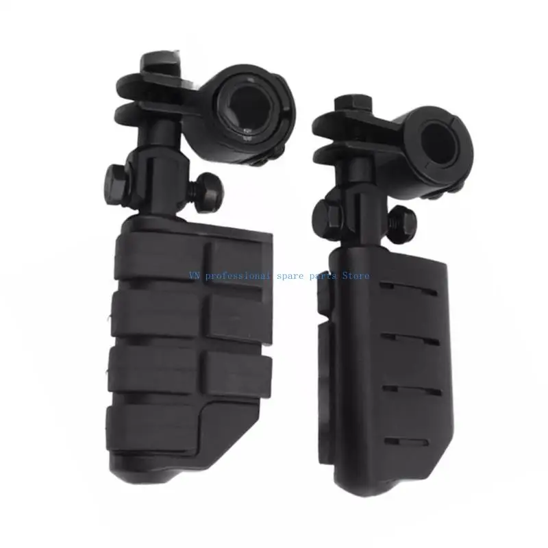 41XA Adjustable Foldable Footpegs Angled Design Enhanced Grip Rubber Motorcycle Foot Rest Simple Installation for Bike 883
