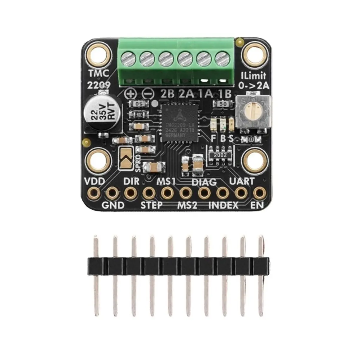 TMC2209 Stepper Motor Driver Breakout Board Stepper Motor Driver Module 5V - 29V DC Stepper Motor Driver