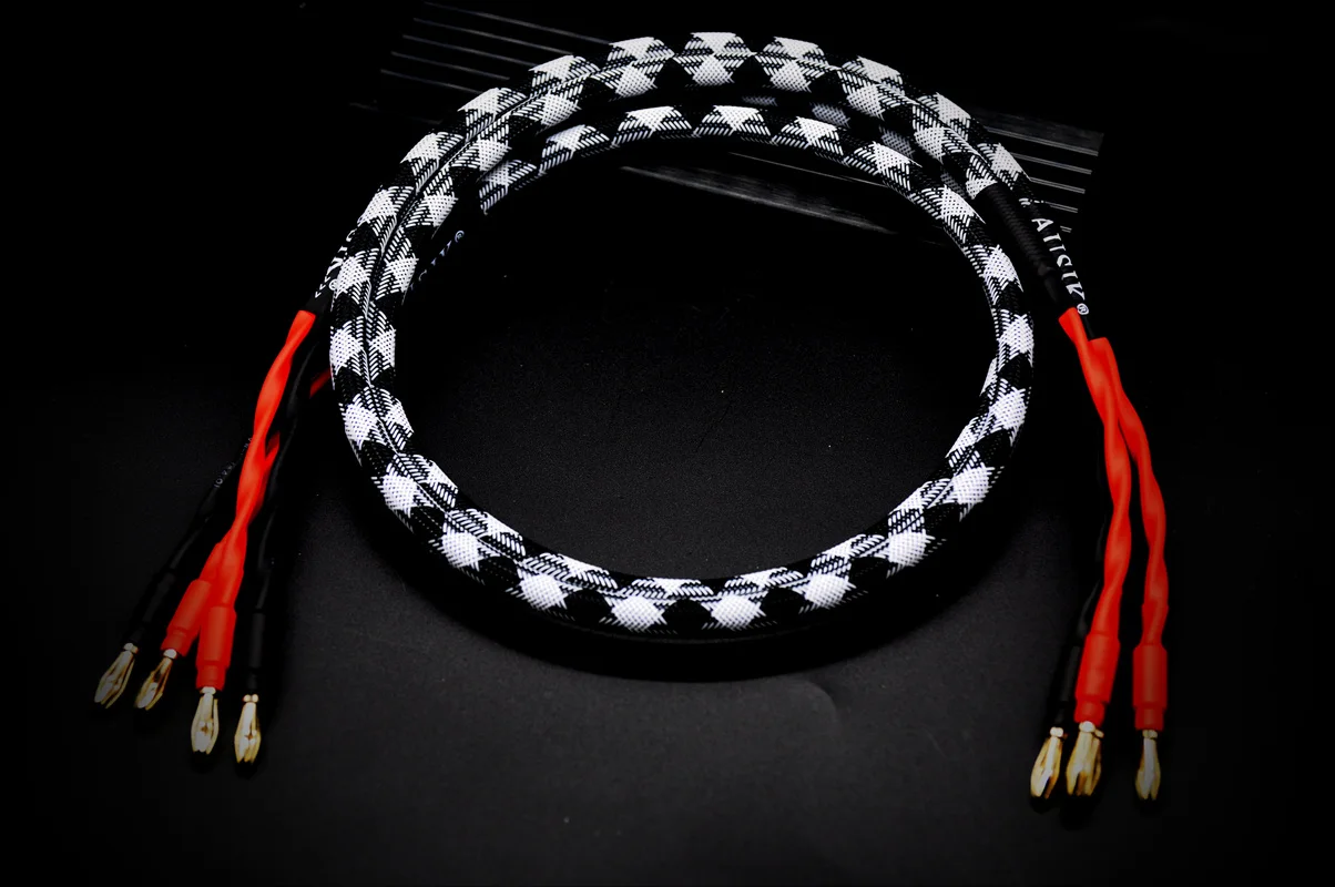 High Quality HIFI Canare Speaker Cable / Banana to Banana Type Audio Cable/ 1.5m 2m 3m 5m AS025