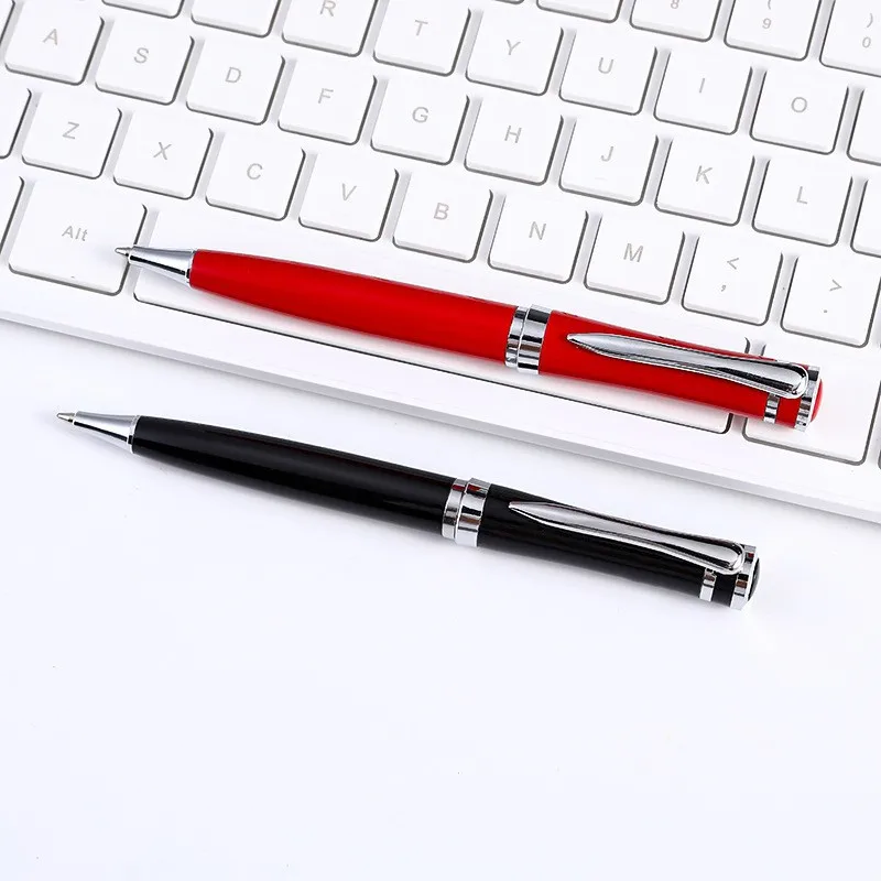 Personalized Custom Ballpoint Pens Can Be Laser-Engraved with Names and Dates, Black Business Office Stationery, Student Supplies, Gel Pens, Brand New Rotating Metal Ballpoint Pens, Business Office Ballpoint Pens, Creative Promotional Gifts, Oil-Based Pens That Can Be Customized with Logos
