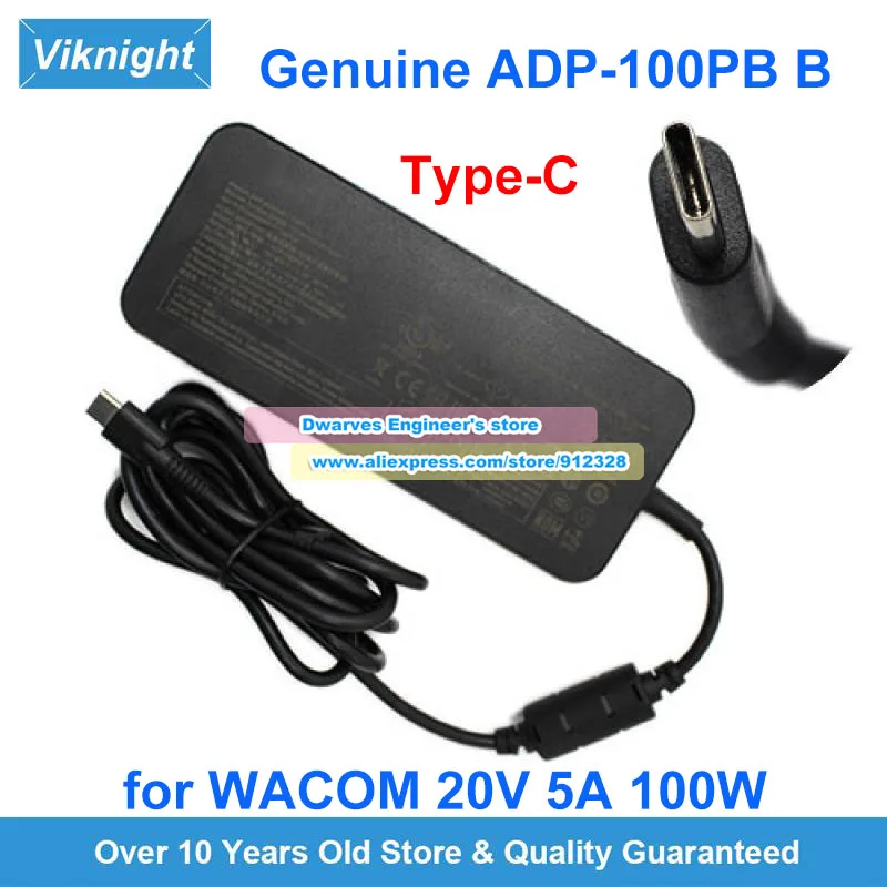 Original ADP-100PB B AC Adapter 20V 5A 100W Laptop Charger for Wacom DTH W1320 DTH W1620