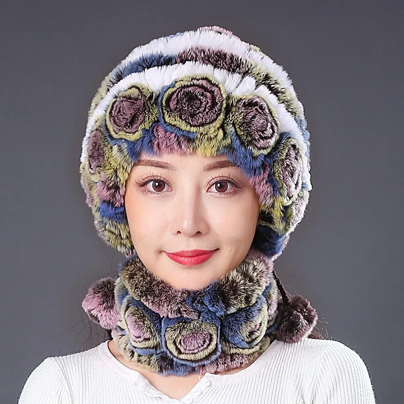 

Hat and Neck 2-piece Set for Women's Winter Warm and Cold Proof Hat and Neck Fashionable and Trendy Casual Brimless Hat