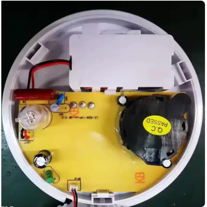 Portable 220V Wired Smoke Alarm Dual Voltage Battery‑Free Fire Detector For Home Office Indoor Fire Safety Prevention