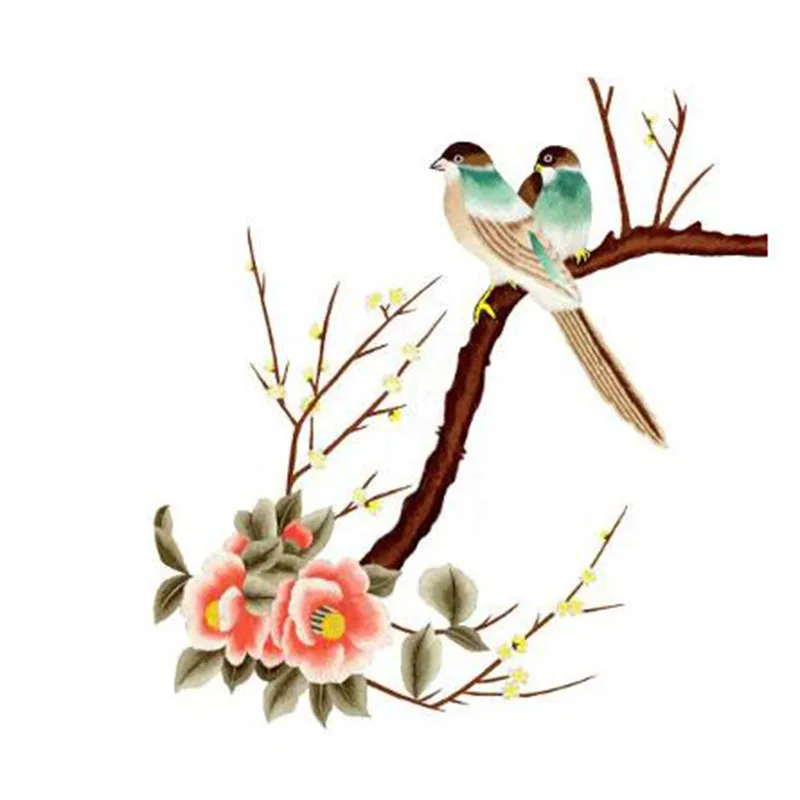 Beginner Suzhou Embroidery DIY Kit Flower Birds Simple Embroidery Pattern Zero Experience Handmade Starter Set