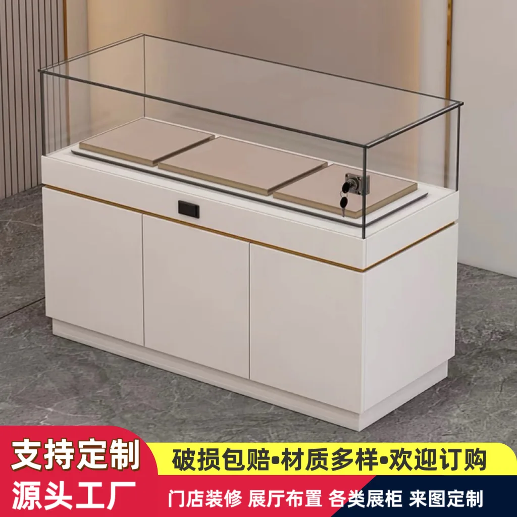 Glass Display Cabinet Jewelry Counter Exhibition Showcase Museum Cultural Relics Table Customized Showcase