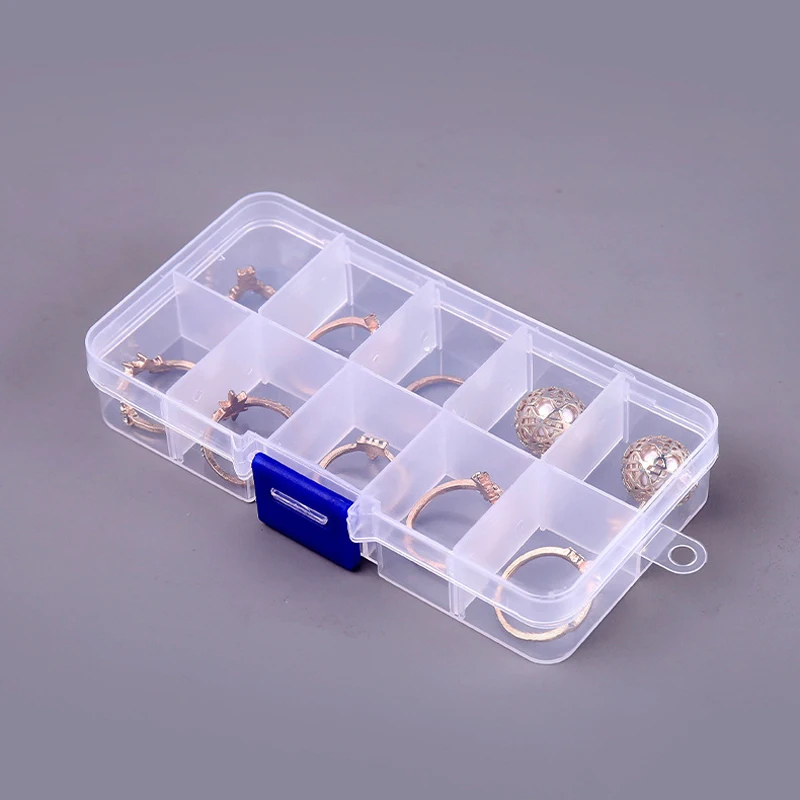 

Прозрачная коробка-органайзер с несколькими отделениями, коробка-органайзер для ювелирных изделий, коробка-органайзер, аптечка, свободная сборка, 10 отделений