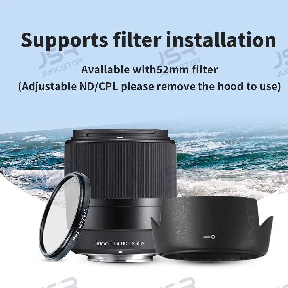 Подходит для Sigma 30 1.4 Light Shield, изысканная портативная версия для LH586-01 Sony Fuji, аксессуары 52 мм