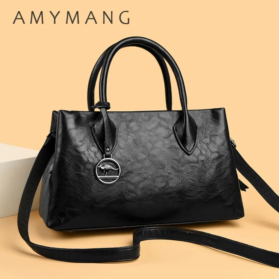 Luxury Handbag Women Vintage PU Leather Large Capacity 3 Layers Tote Bag Shoulder Crossbody Bag Ladies Multi-pocket Commute Bag