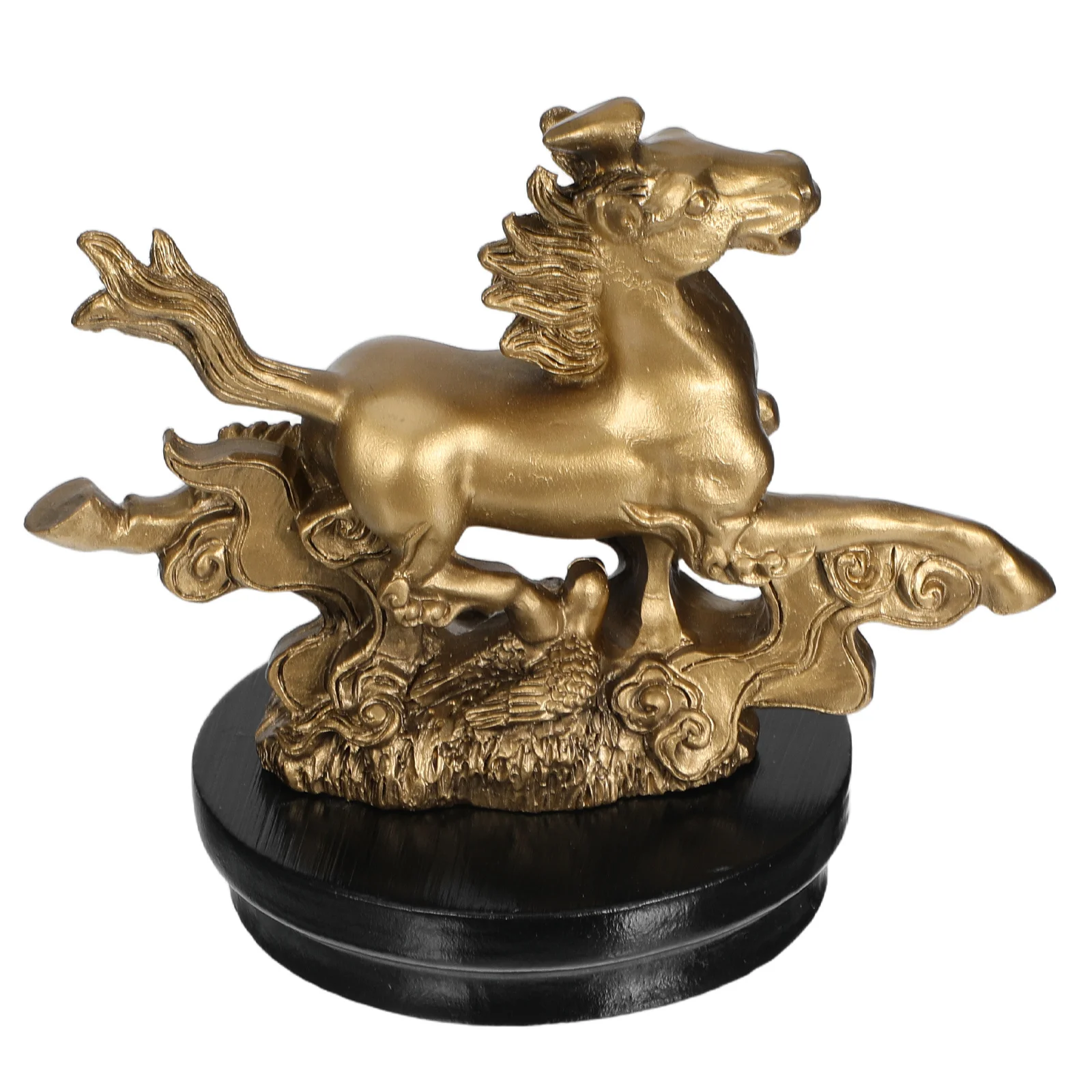 

Elegant Resin Horse Statue Decor - Detailed Standing Horse Sculpture for Shelf Desk Or Entryway - Unique Home Office Decoration