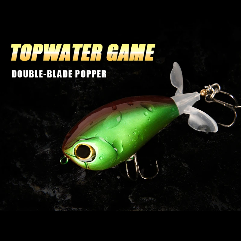 

50Mm11.2G Bass Lures Rotating Tail Artificial Bait Floating Whopper Plopper Lure The Surface of The Water Long Throw