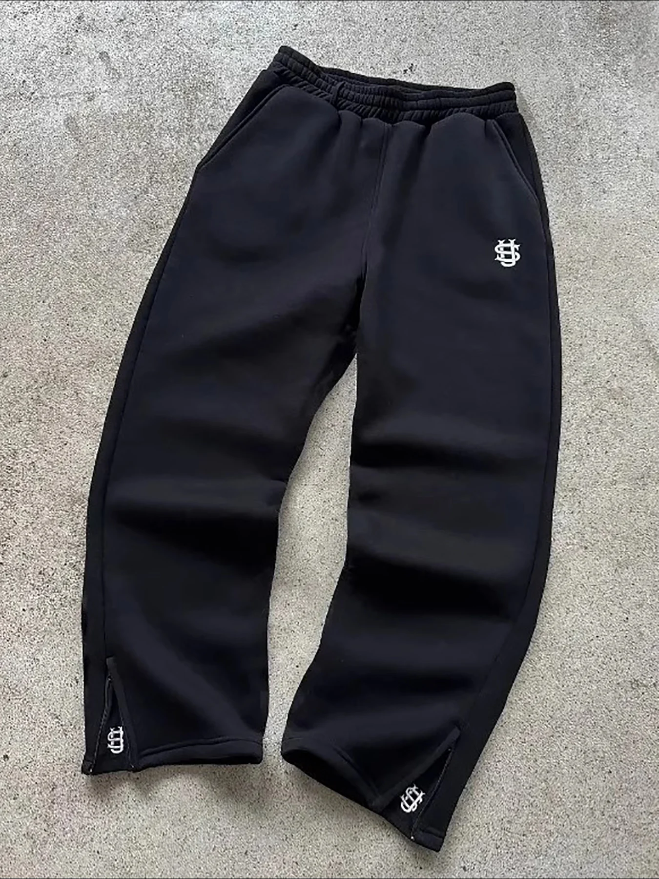 جديد ريترو مستقيم السراويل رياضية الشارع الشهير السراويل شخصية بانت الساق سستة التطريز الهيب هوب عادية ركض الرجال السراويل