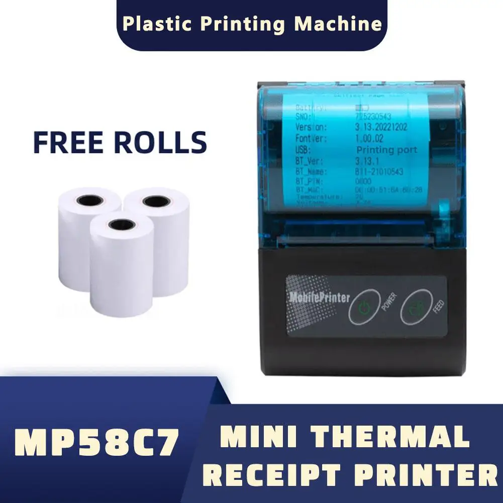 NEW Mini Thermal Printer Wireless USB Receipt Bill Compatible With Ticket With 58mm IOS Print Prin Android Paper Printer Wi L5D0