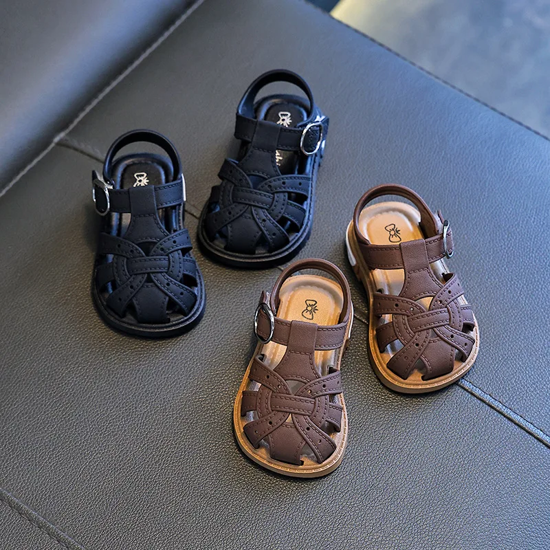 2026 Solide Baby Mädchen Jungen Gladiator Sandalen PVC Wasserdichte Kinder Sandalen Sommer Rutschfeste Kleinkind Strand Schuhe mit Geräuschen – Detail 5