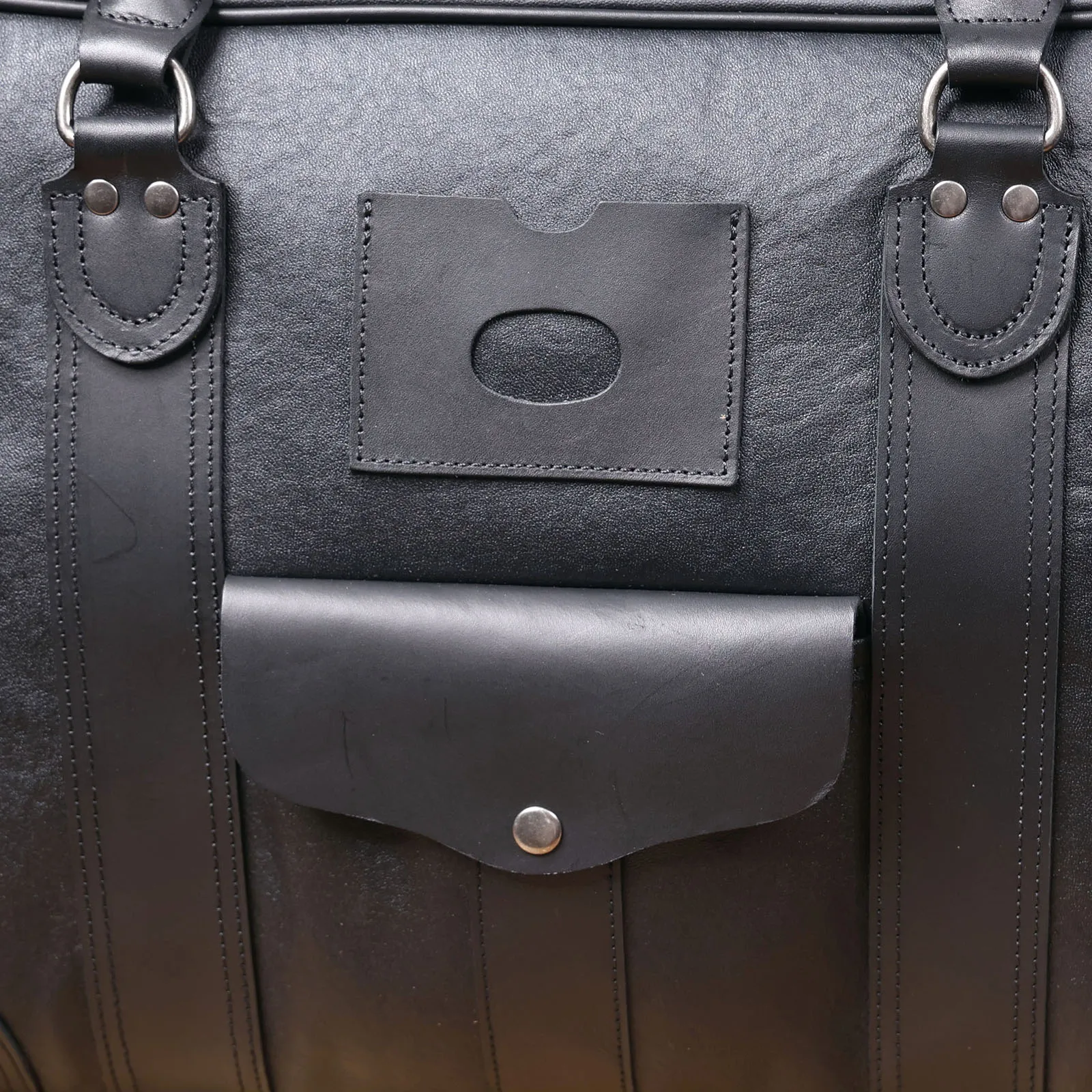 S.WORKER Vintage Reisetasche aus hochwertigem, pflanzlich gegerbtem Leder, Herren-Weekender-Reisetasche, Sporttasche für Outdoor-Reisen – Detail 13