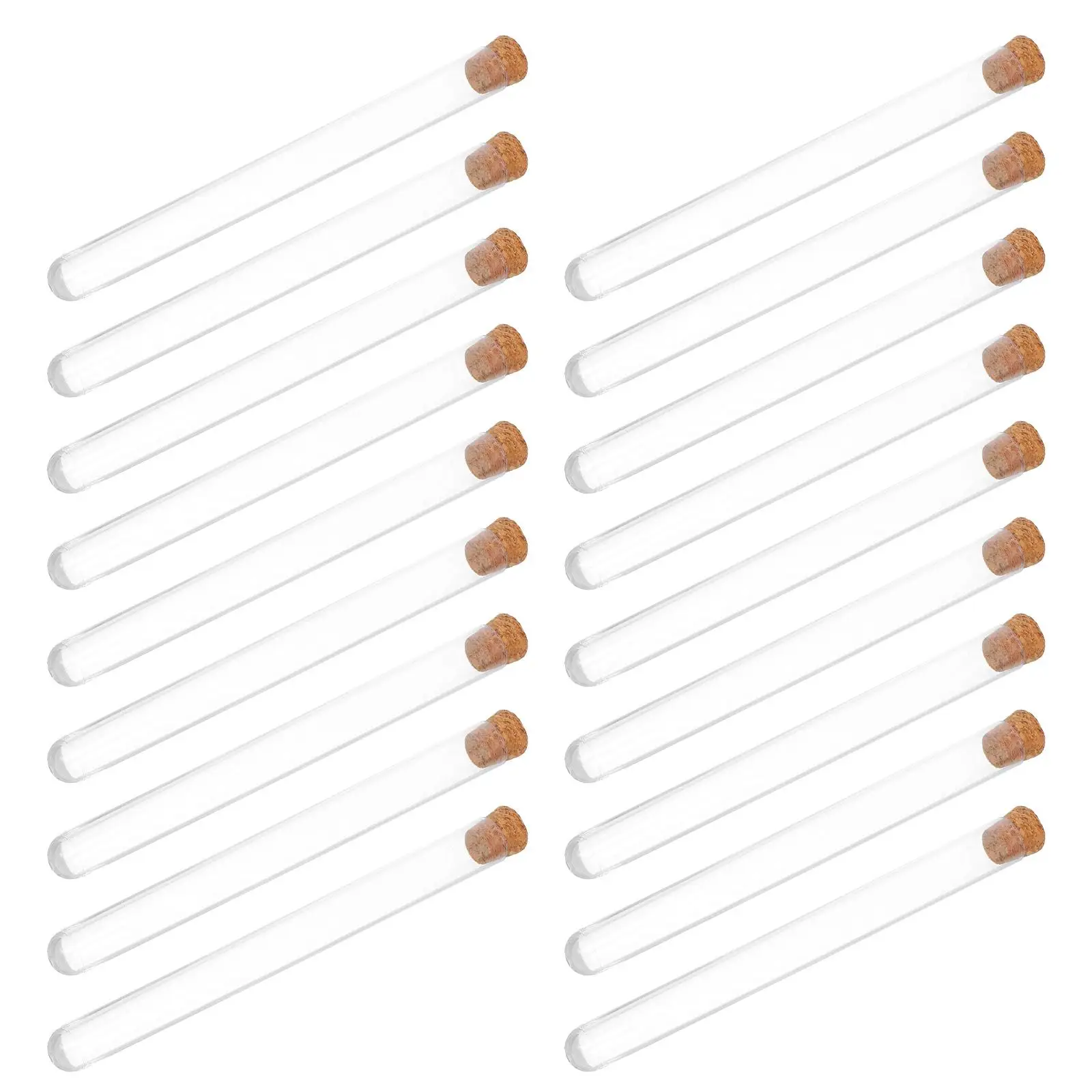 

50 Pcs Candy Plastic Bottles Tubes Flower Clear Test Christmas Cork Child for Chrismas Lab Mini Storage