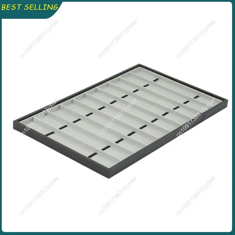 N09R-10X 10 Slot Watch Band Holder, Watch Strap Case With Clear Lid, Watch Bands Organizer, Stackable Tray For Watch Bands A