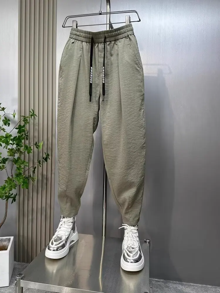 Pantalones bombachos para hombre, pantalón militar holgado con múltiples bolsillos, pantalones largos de moda Coreana de alta calidad para correr, 2024