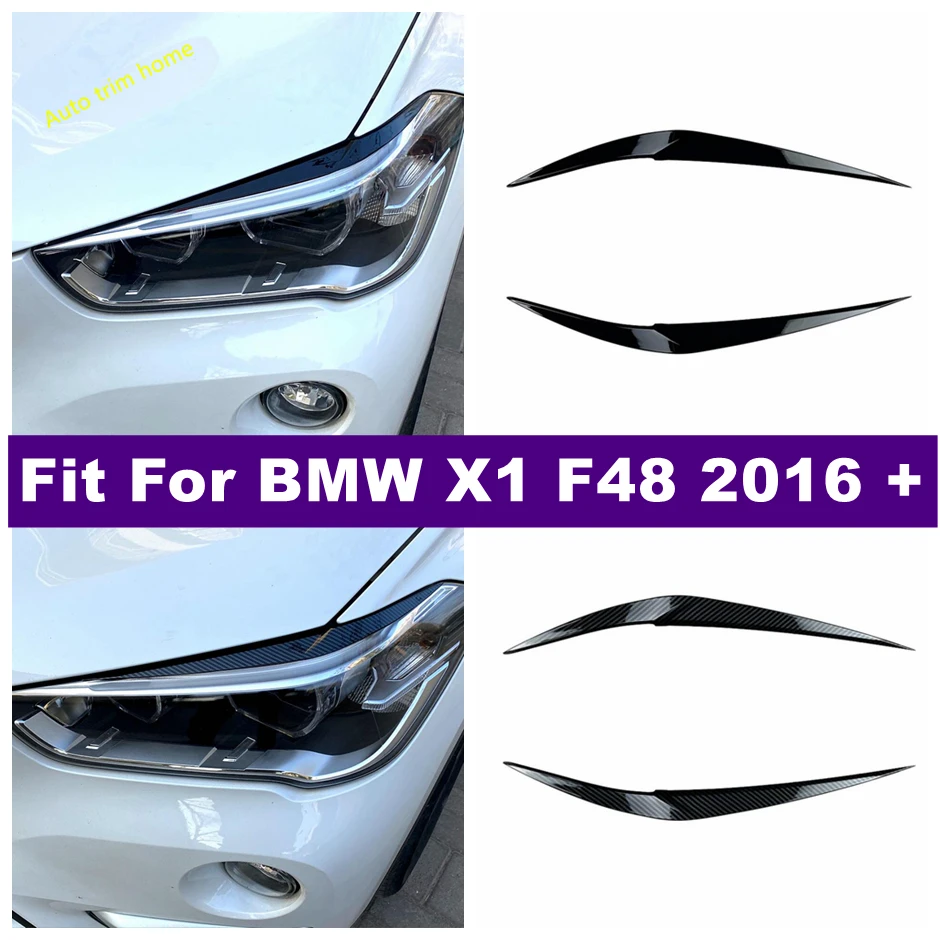 

Front Head Bumper Light Lamp Eyelid Eyebrow Decoration Stripes Cover Trim Fit For BMW X1 F48 2016 - 2021 Car Accessories