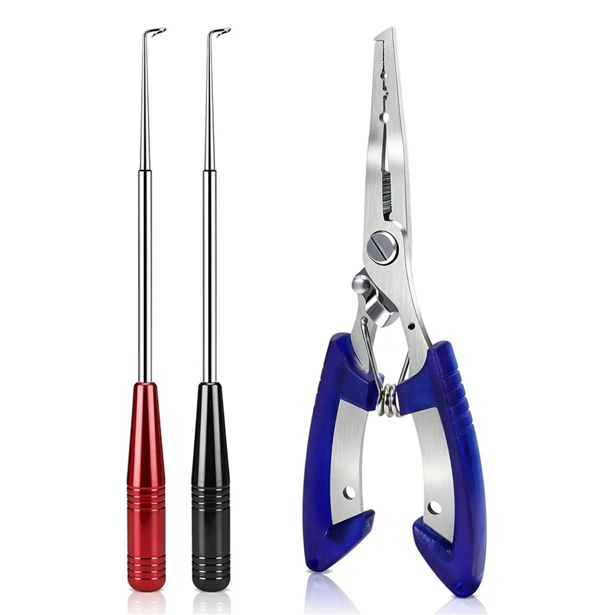 ABPF Fish Hook Remover Tool & Fishing Pliers Kit - 2 Stainless Steel Hook Removers + 1 Split Ring Pliers