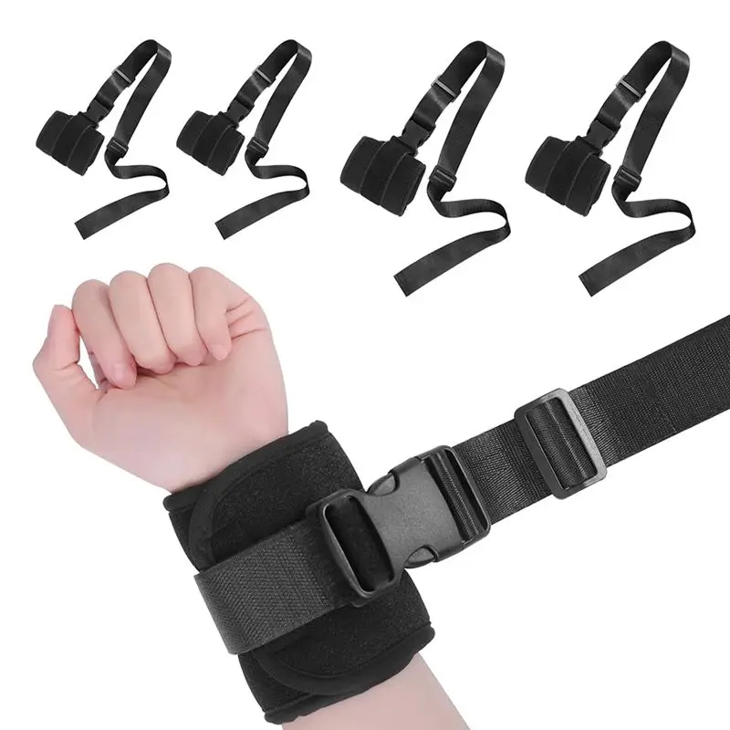 A64Z 4Pcs Limb Holder Bed Restraints For Wrists And Ankles With Quick Release Buckles, Patient Restraint Belts
