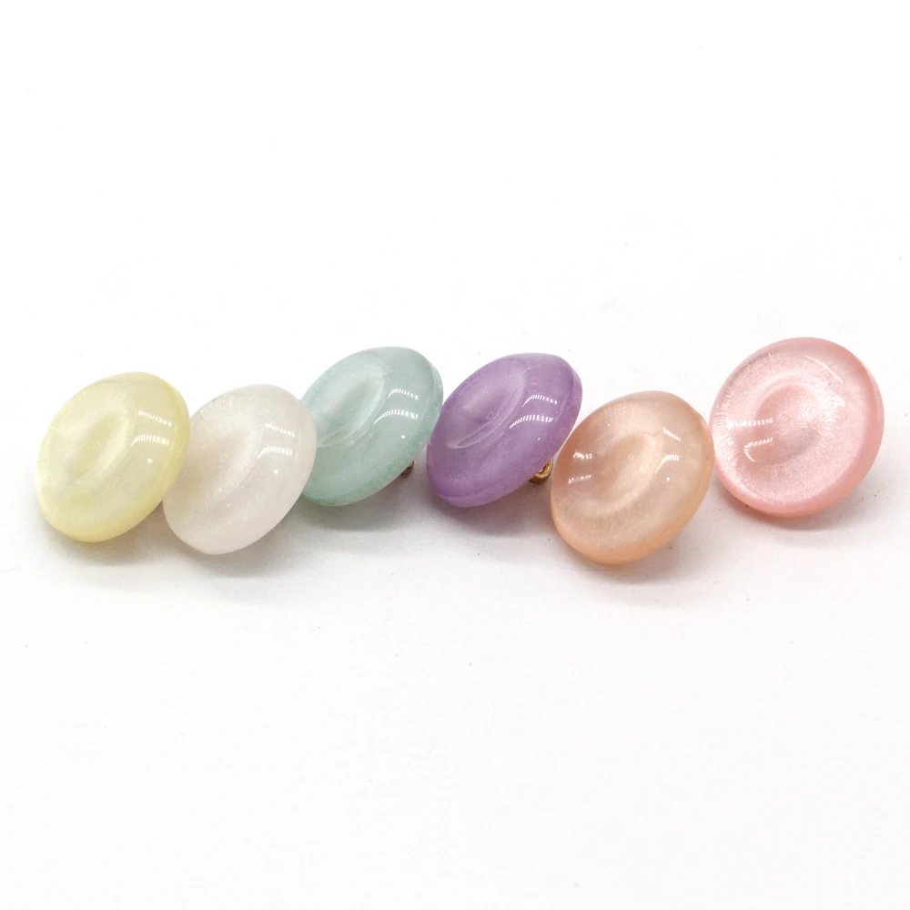 HENGC 10Pcs 10/13/15mm Round Colorful Shiny Pearl Buttons for Clothing Girl Shirt Cardigan Dress DIY Crafts Sewing Supplies