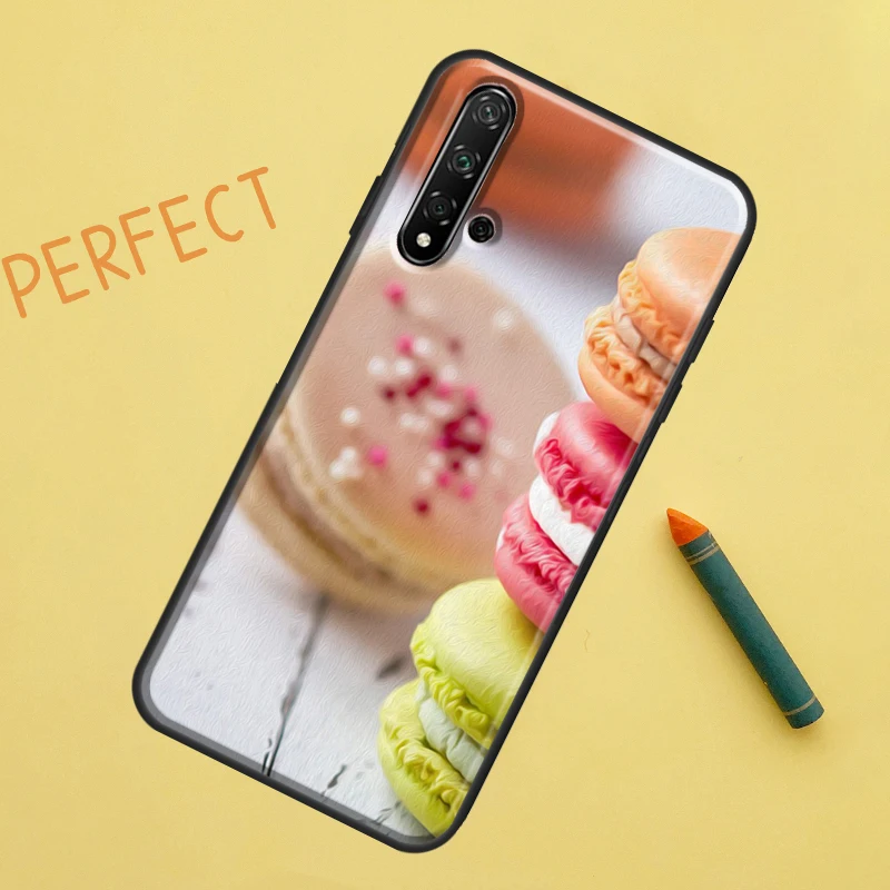 Dessert ice Cream Macaron Food Case For Huawei Nova 9 10 SE 11i 8i 7i 3i Nova 5T Y60 Y61 Y70 Y90 P20 P30 P40 Lite P60 Pro