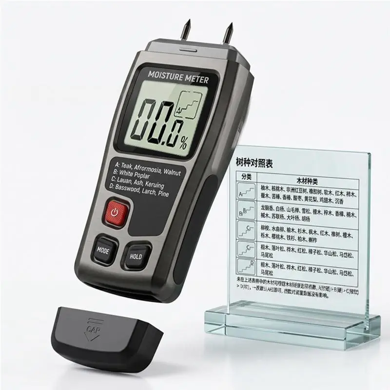 YANA50I Large LCD Display Digital Wood Moisture Meter Wood Humidity Tester Hygrometer Timber Damp Detector