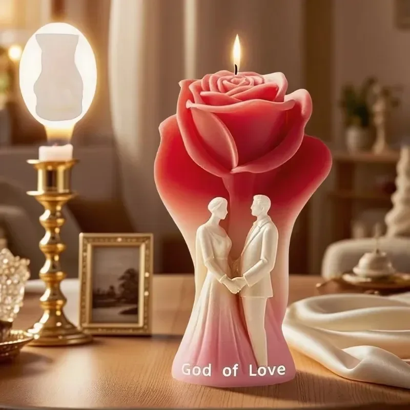 

2026 Latest Models Romantic Rose Silicone Mold DIY Candle Wax Aroma Stone Craft Wedding Gift Home Decor Valentine Love Ornament