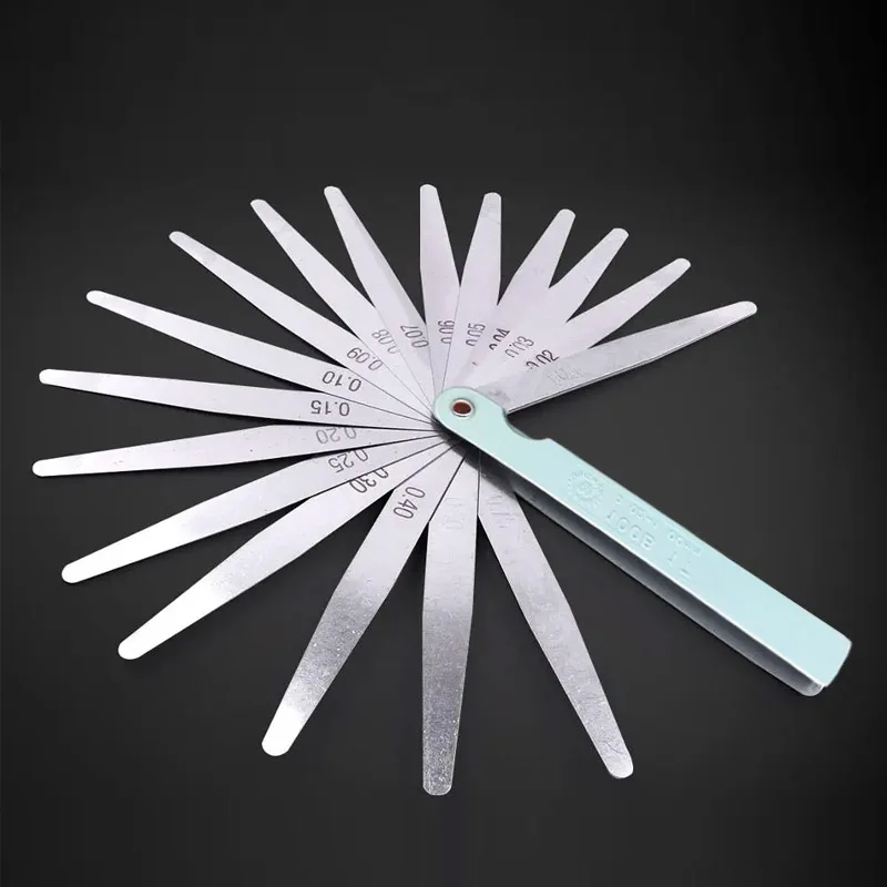 17 Blades 0.02-1.00mm Feeler Gauge Metric Gap Filler Gage Measurment Tool For Engine Valve Adjustment