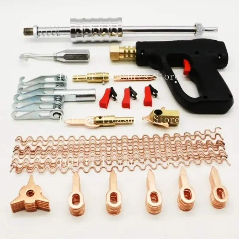 81Pcs/Set Spot Welder Dent Puller Kit Welding Electrodes Spotter Straightenging Denats Remover Car Repairing Tools