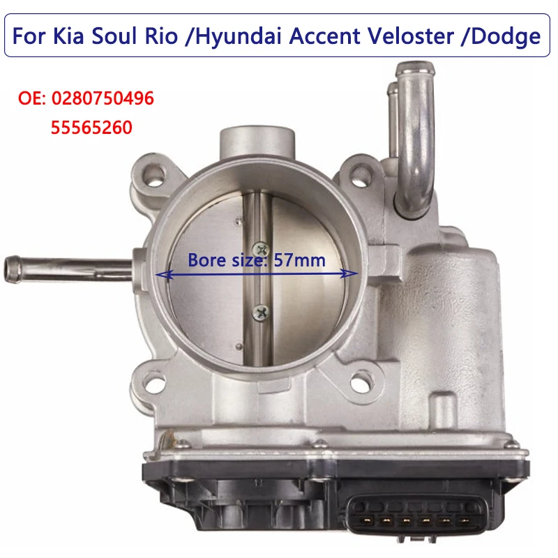 New Throttle Body for Hyundai Accent Veloster Kia Rio 1.6L Soul 2.0L Body Acceleration 351002B300